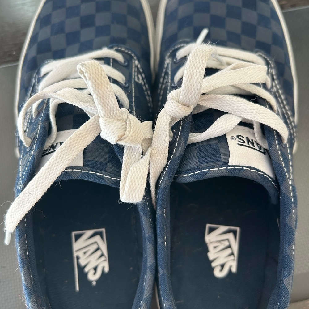 Vans Atwood Kids Navy Checkered Sneakers